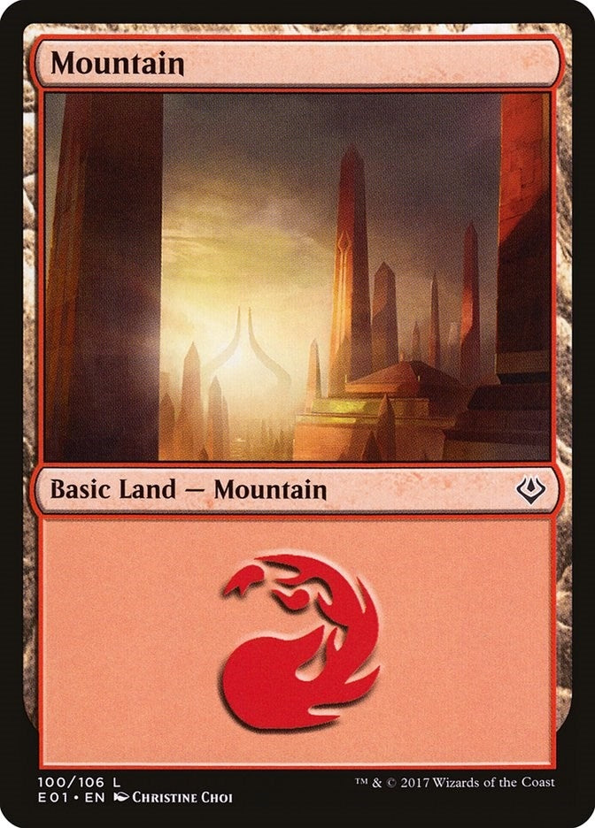 Image for Mountain (100) (Archenemy: Nicol Bolas) (100) - Magic: The Gathering