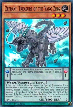 Image for Zefraxi, Treasure of the Yang Zing (Pendulum Evolution) (PEVO-EN046) - YuGiOh