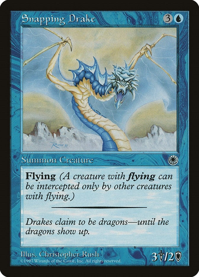 Image for Snapping Drake (Reminder Text) (Portal) - Magic: The Gathering