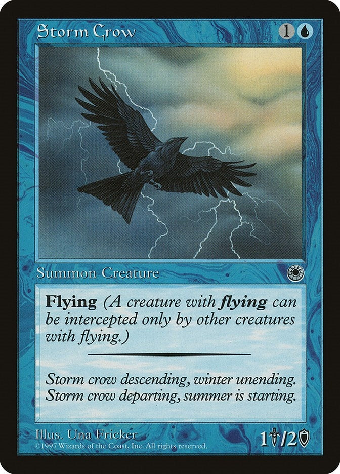 Image for Storm Crow (Reminder Text) (Portal) - Magic: The Gathering