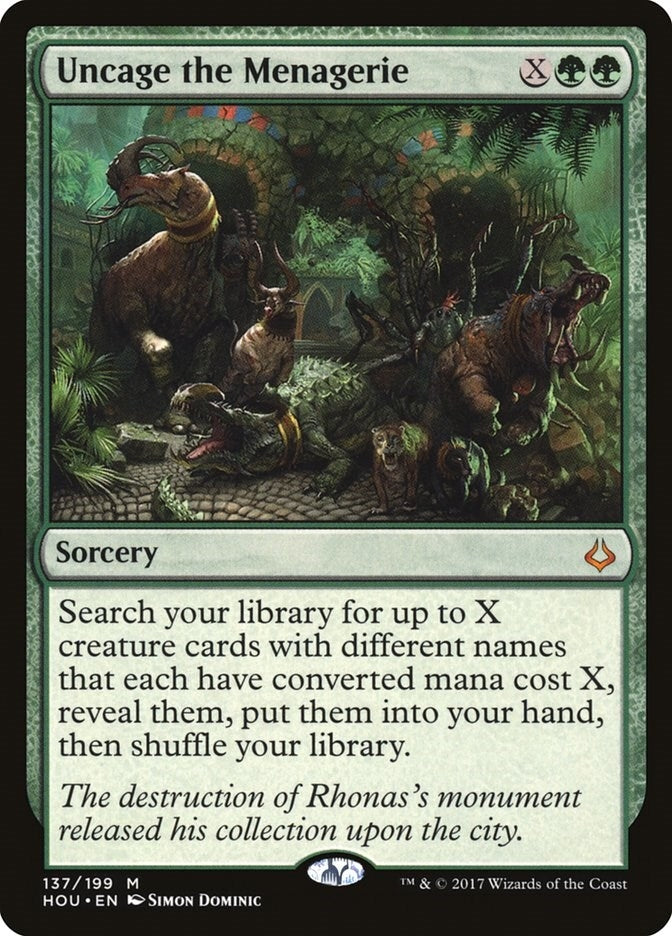 Image for Uncage the Menagerie (Hour of Devastation) (137) - Magic: The Gathering