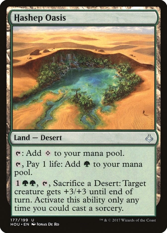 Image for Hashep Oasis (Hour of Devastation) (177) - Magic: The Gathering