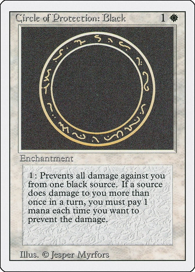 Image for Circle of Protection: Black (Revised Edition) - Magic: The Gathering