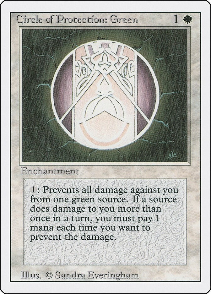 Image for Circle of Protection: Green (Revised Edition) - Magic: The Gathering