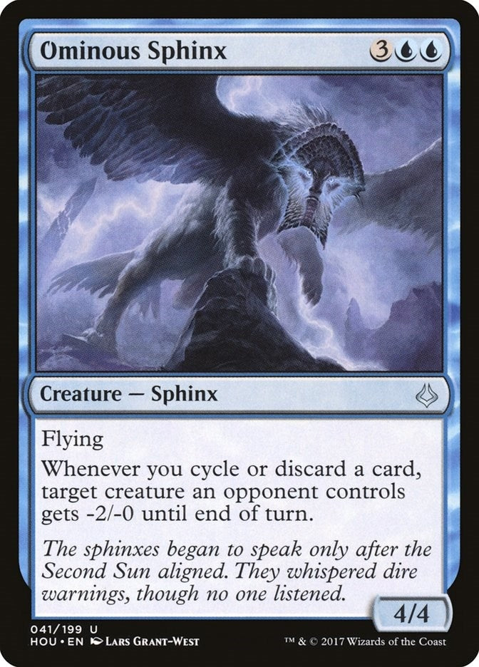 Image for Ominous Sphinx (Hour of Devastation) (41) - Magic: The Gathering