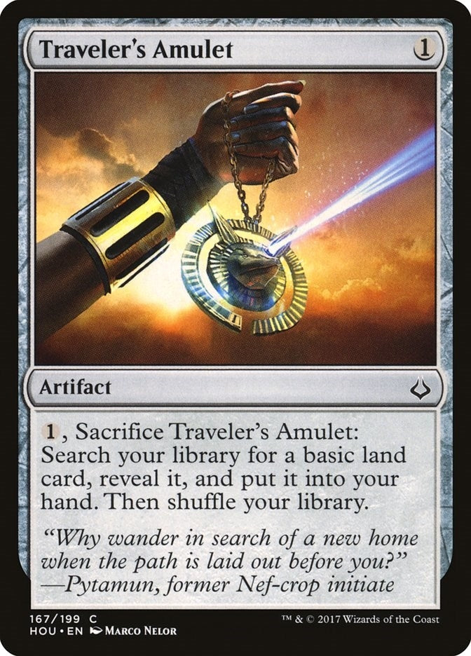 Image for Traveler's Amulet (Hour of Devastation) (167) - Magic: The Gathering
