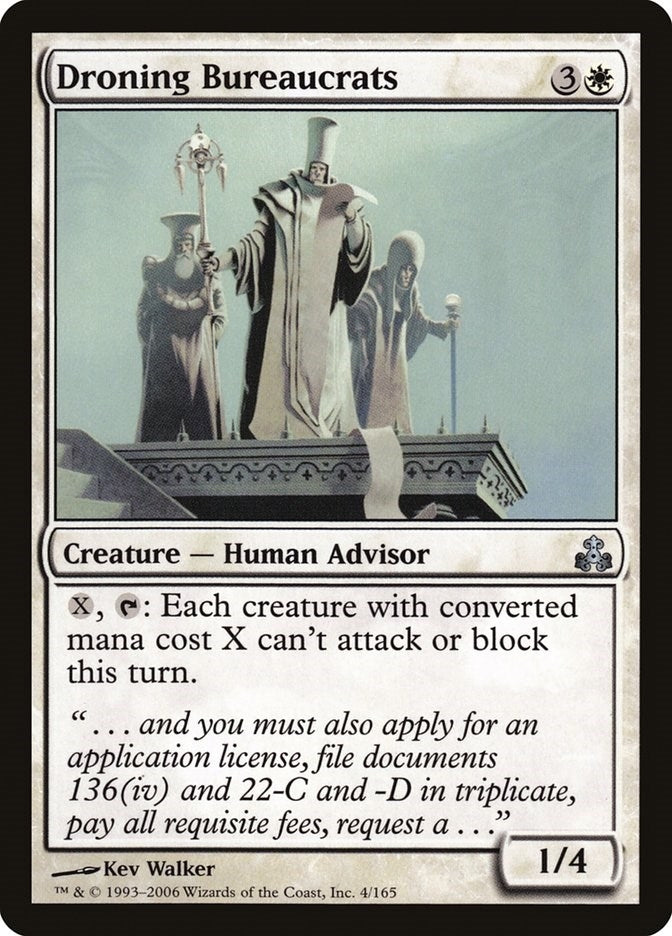 Image for Droning Bureaucrats (Guildpact) (4) - Magic: The Gathering