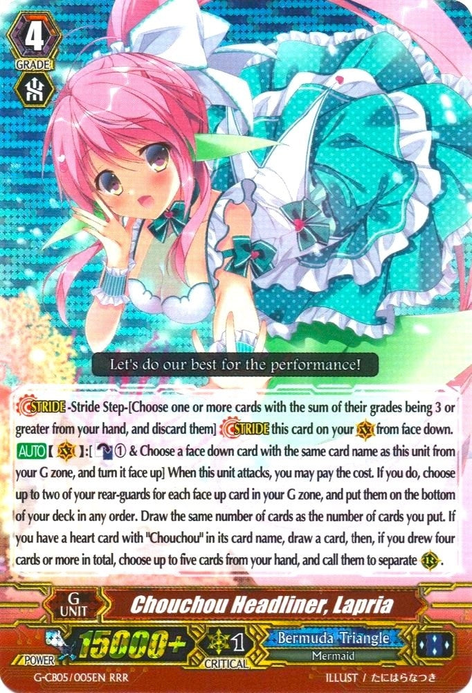 Image for Chouchou Headliner, Lapria (G-CB05: Prismatic Divas) (G-CB05/005EN) - Cardfight Vanguard