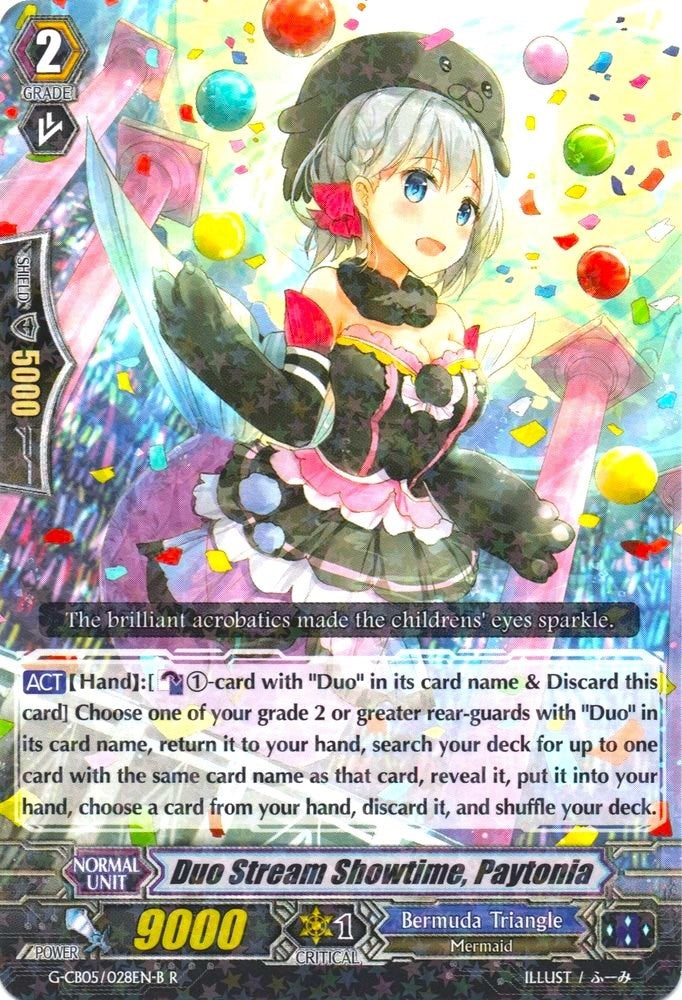 Image for Duo Stream Showtime, Paytonia (Black) (G-CB05: Prismatic Divas) (G-CB05/028EN B) - Cardfight Vanguard