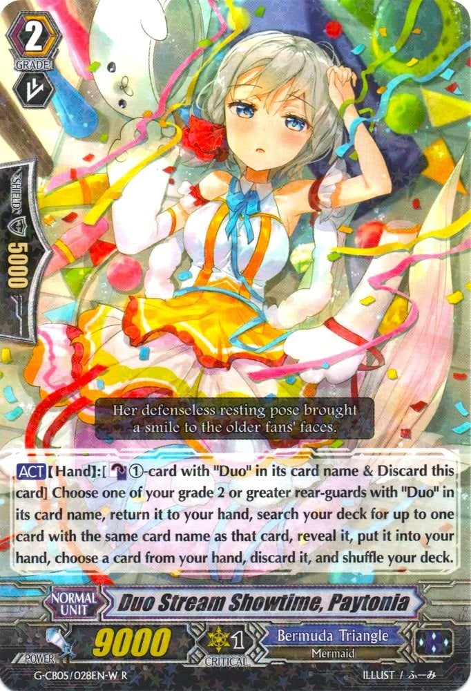 Image for Duo Stream Showtime, Paytonia (White) (G-CB05: Prismatic Divas) (G-CB05/028EN W) - Cardfight Vanguard
