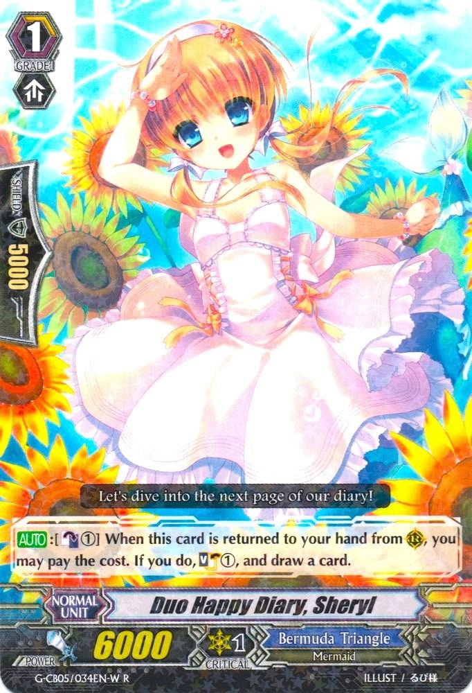 Image for Duo Happy Diary, Sheryl (White) (G-CB05: Prismatic Divas) (G-CB05/034EN W) - Cardfight Vanguard