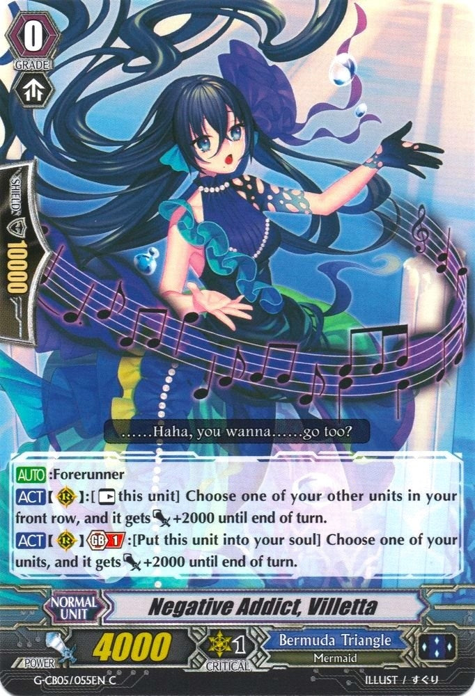 Image for Negative Addict, Villetta (G-CB05: Prismatic Divas) (G-CB05/055EN) - Cardfight Vanguard