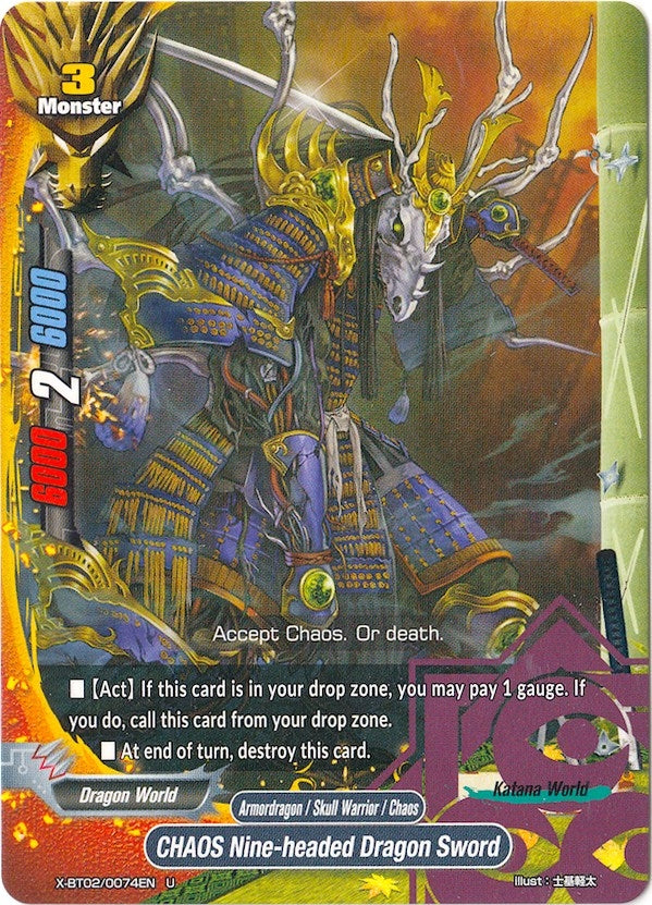 Image for CHAOS Nine-headed Dragon Sword (Chaos Control Crisis) (X-BT02/0074EN) - Future Card BuddyFight