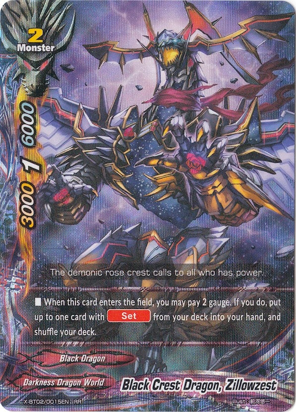 Image for Black Crest Dragon, Zillowzest (Chaos Control Crisis) (X-BT02/0015EN) - Future Card BuddyFight