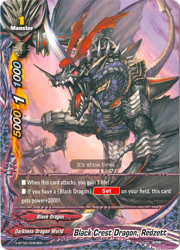 Image for Black Crest Dragon, Redzett (Chaos Control Crisis) (X-BT02/0063EN) - Future Card BuddyFight