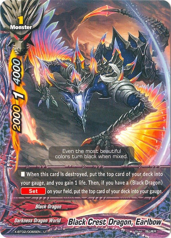 Image for Black Crest Dragon, Earlbow (Chaos Control Crisis) (X-BT02/0065EN) - Future Card BuddyFight