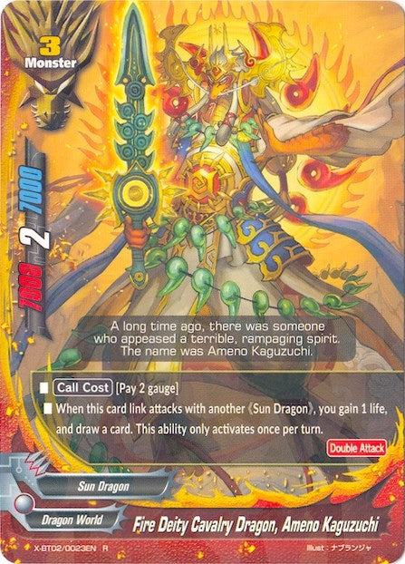 Image for Fire Deity Cavalry Dragon, Ameno Kaguzuchi (Chaos Control Crisis) (X-BT02/0023EN) - Future Card BuddyFight