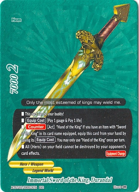 Image for Immortal Sword of the King, Durandal (BR) (Chaos Control Crisis) (X-BT02/BR03EN) - Future Card BuddyFight