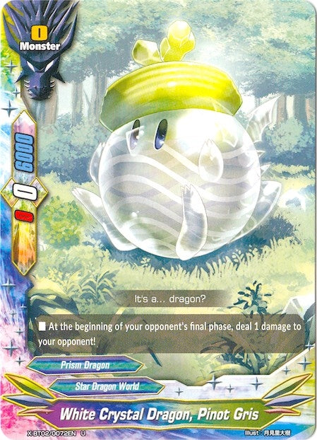 Image for White Crystal Dragon, Pinot Gris (Chaos Control Crisis) (X-BT02/0072EN) - Future Card BuddyFight