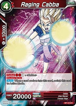 Image for Raging Cabba (Galactic Battle) (BT1-013) - Dragon Ball Super: Masters