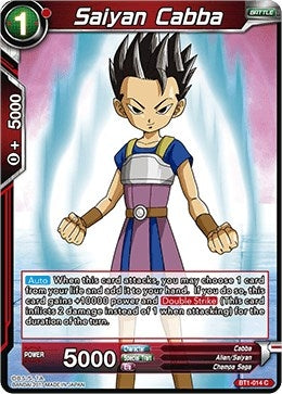 Image for Saiyan Cabba (2017) (Galactic Battle) (BT1-014) - Dragon Ball Super: Masters