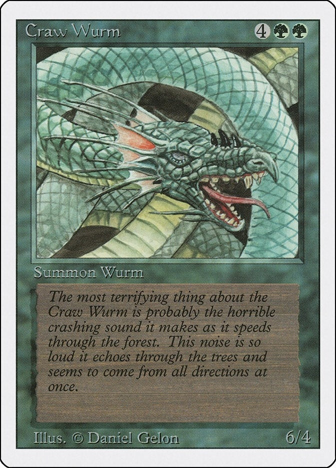 Image for Craw Wurm (Revised Edition) - Magic: The Gathering