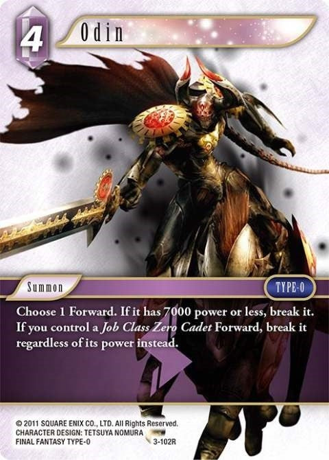 Image for Odin (Opus III) (3-102R) - Final Fantasy TCG