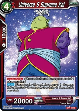 Image for Universe 6 Supreme Kai (Galactic Battle) (BT1-022) - Dragon Ball Super: Masters