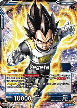 Image for Vegeta // Super Saiyan Blue Vegeta (Galactic Battle) (BT1-028) - Dragon Ball Super: Masters