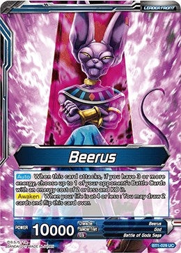 Image for Beerus // Beerus, God of Destruction (Galactic Battle) (BT1-029) - Dragon Ball Super: Masters