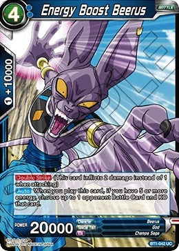 Image for Energy Boost Beerus (Galactic Battle) (BT1-042) - Dragon Ball Super: Masters