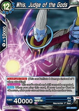 Image for Whis, Judge of the Gods (Galactic Battle) (BT1-043) - Dragon Ball Super: Masters