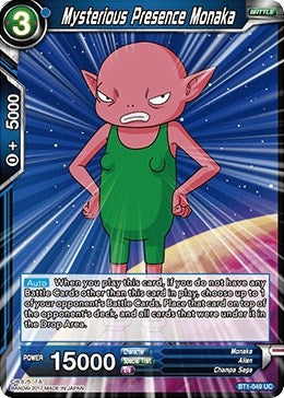 Image for Mysterious Presence Monaka (Galactic Battle) (BT1-049) - Dragon Ball Super: Masters