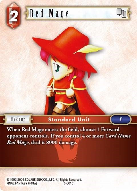 Image for Red Mage (Opus III) (3-001C) - Final Fantasy TCG