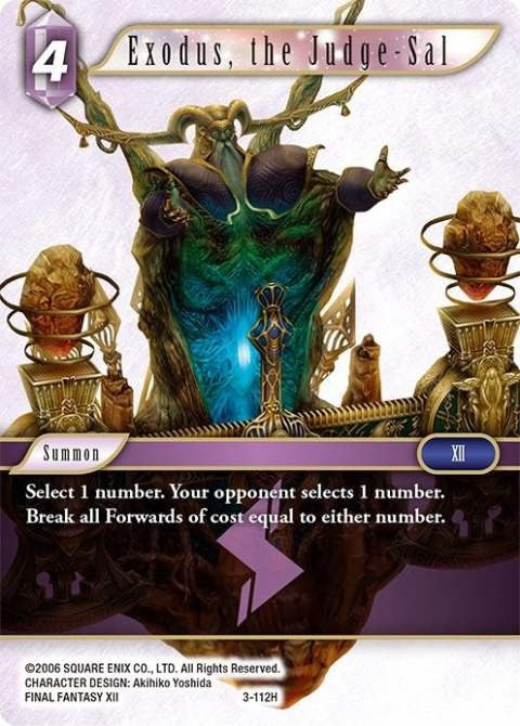 Image for Exodus, the Judge-Sal (Opus III) (3-112H) - Final Fantasy TCG