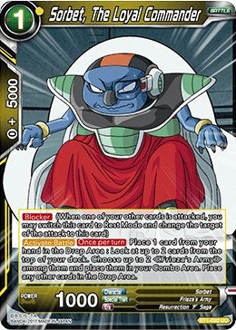 Image for Sorbet, The Loyal Commander (Galactic Battle) (BT1-092) - Dragon Ball Super: Masters