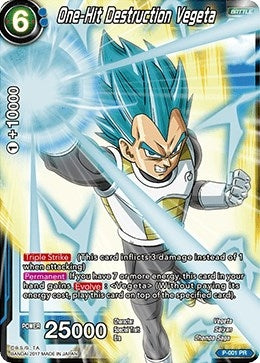 Image for One-Hit Destruction Vegeta (Promotion Cards) (P-001) - Dragon Ball Super: Masters