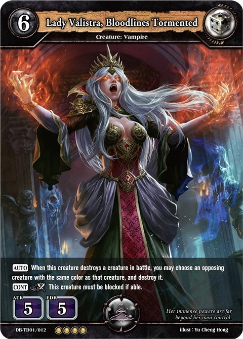 Image for Lady Valistra, Bloodlines Tormented (TD01: Shadow Legion) (DB-TD01/012) - Dragoborne