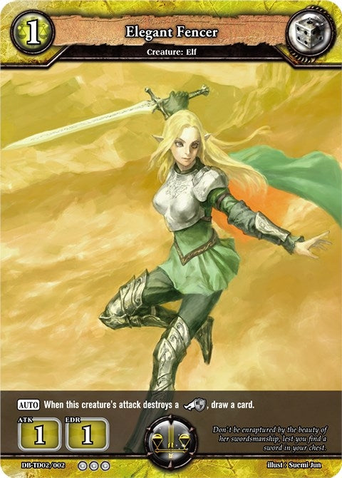 Image for Elegant Fencer (TD02: Mystical Hunters) (DB-TD02/002) - Dragoborne