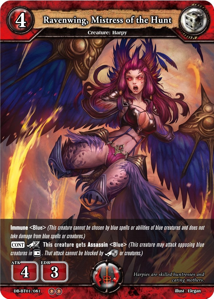 Image for Ravenwing, Mistress of the Hunt (Rally to War) (DB-BT01/081) - Dragoborne
