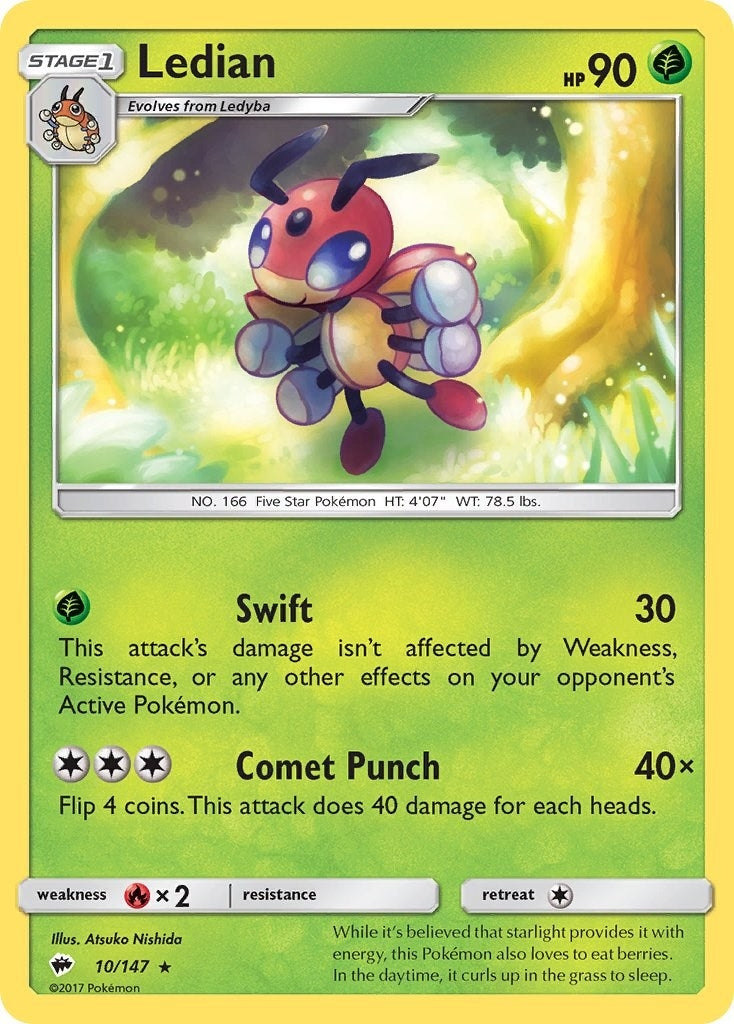 Image for Ledian (SM - Burning Shadows) (10/147) - Pokemon