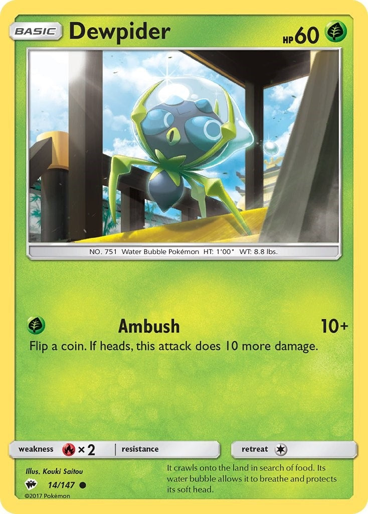 Image for Dewpider (SM - Burning Shadows) (14/147) - Pokemon