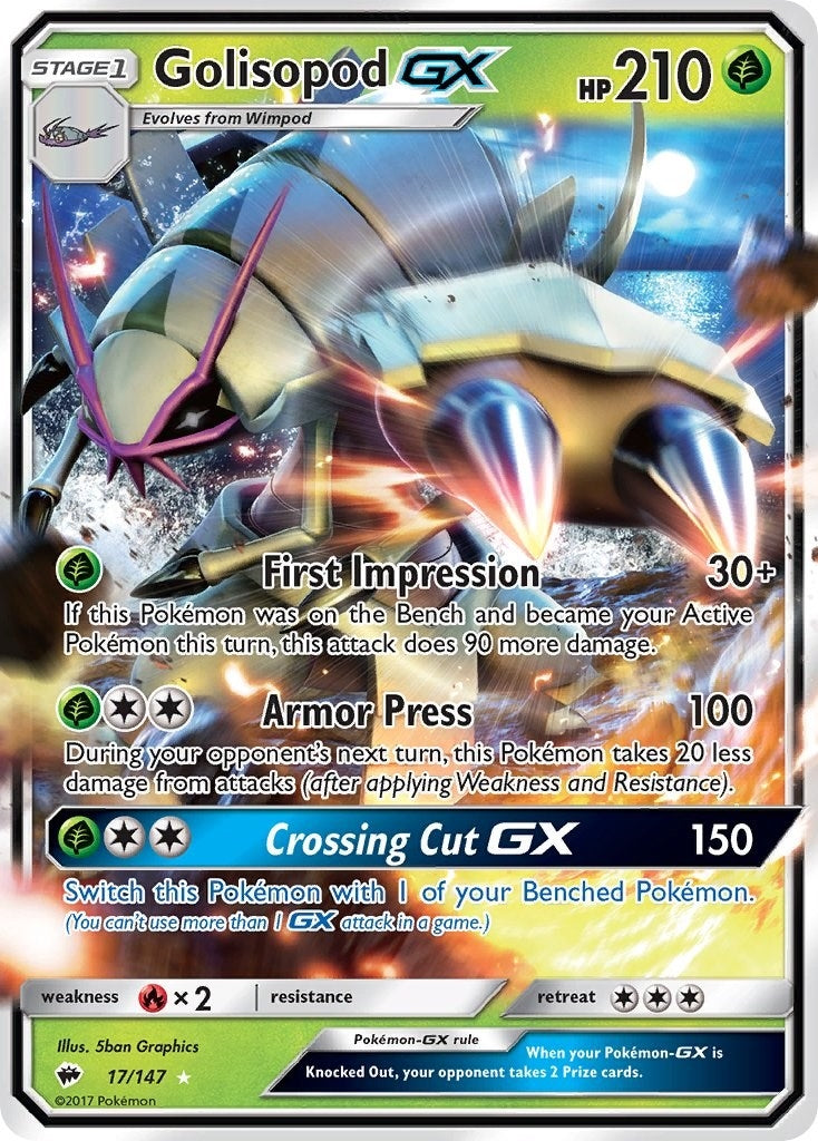 Image for Golisopod GX (SM - Burning Shadows) (17/147) - Pokemon