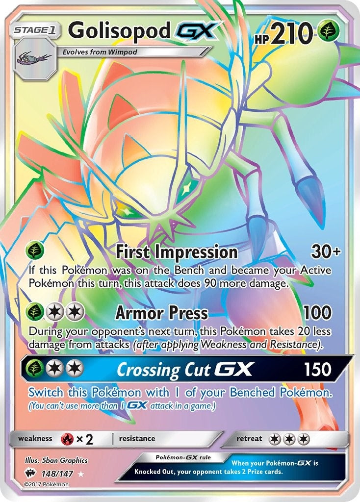 Image for Golisopod GX (Secret) (SM - Burning Shadows) (148/147) - Pokemon