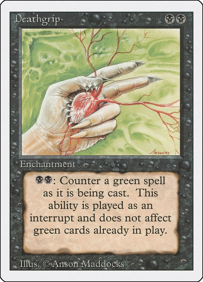 Image for Deathgrip (Revised Edition) - Magic: The Gathering