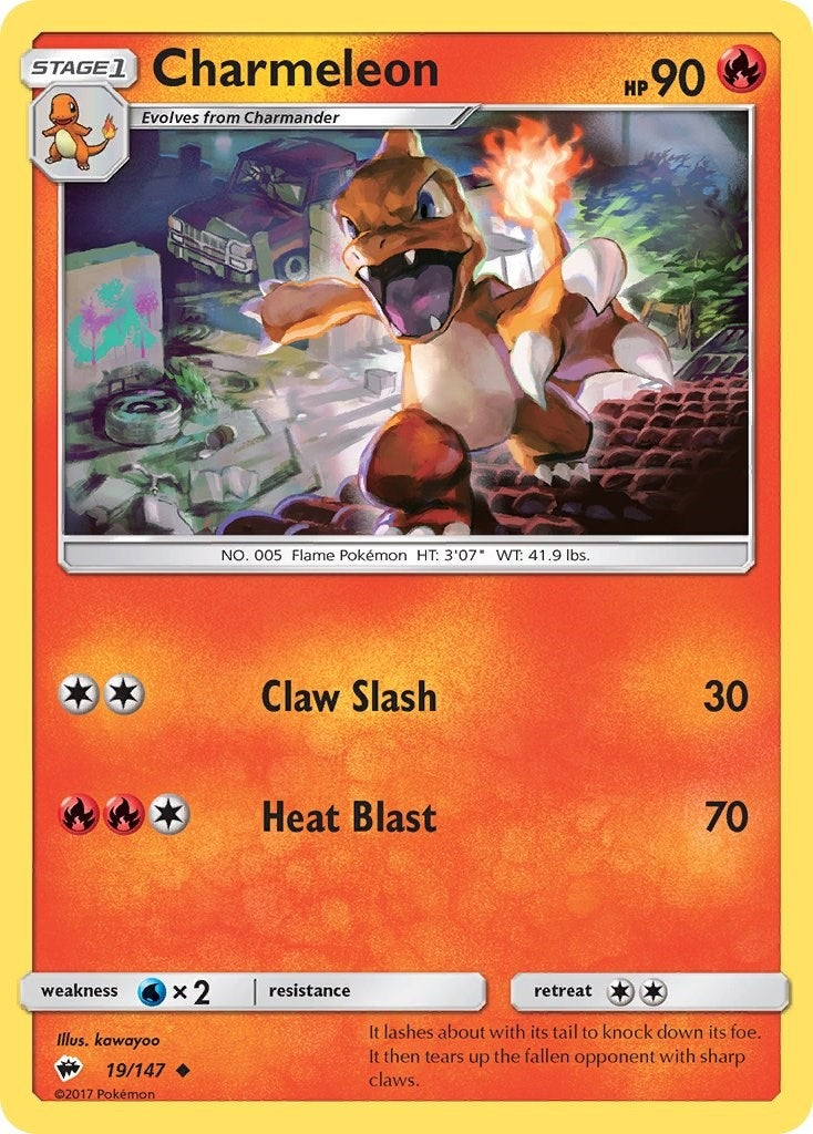 Image for Charmeleon (SM - Burning Shadows) (19/147) - Pokemon