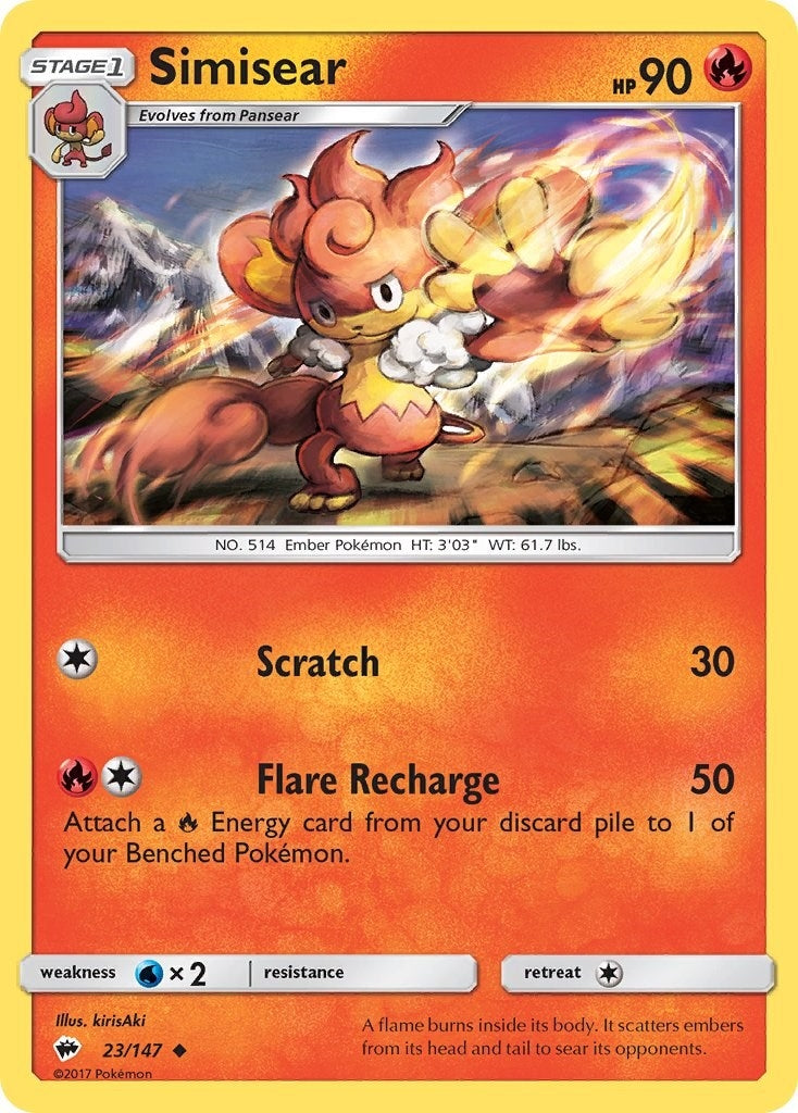 Image for Simisear (SM - Burning Shadows) (23/147) - Pokemon