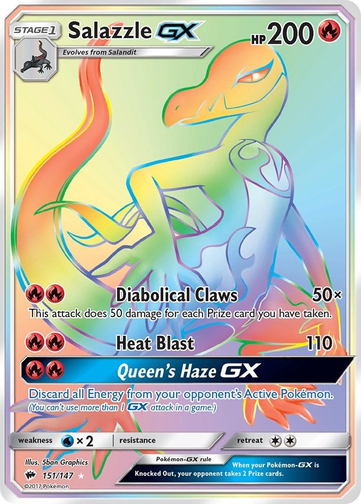 Image for Salazzle GX (Secret) (SM - Burning Shadows) (151/147) - Pokemon