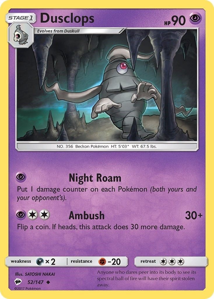 Image for Dusclops (SM - Burning Shadows) (52/147) - Pokemon