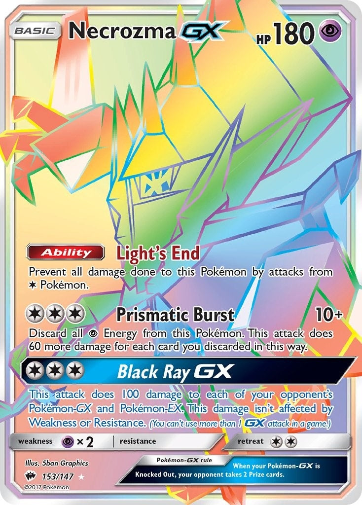 Image for Necrozma GX (Secret) (SM - Burning Shadows) (153/147) - Pokemon